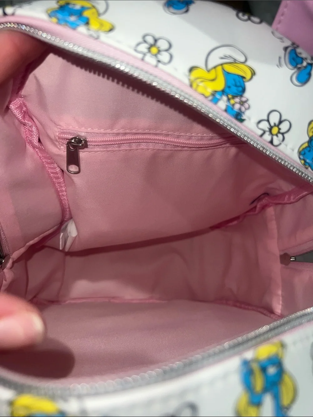 The Smurfs Smurfette Mini Backpack in White & Pink